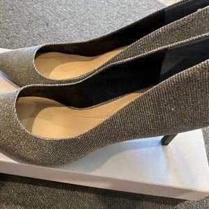 Alfani Dressy Pewter Pumps US size 11 Glittery Metallic Finish